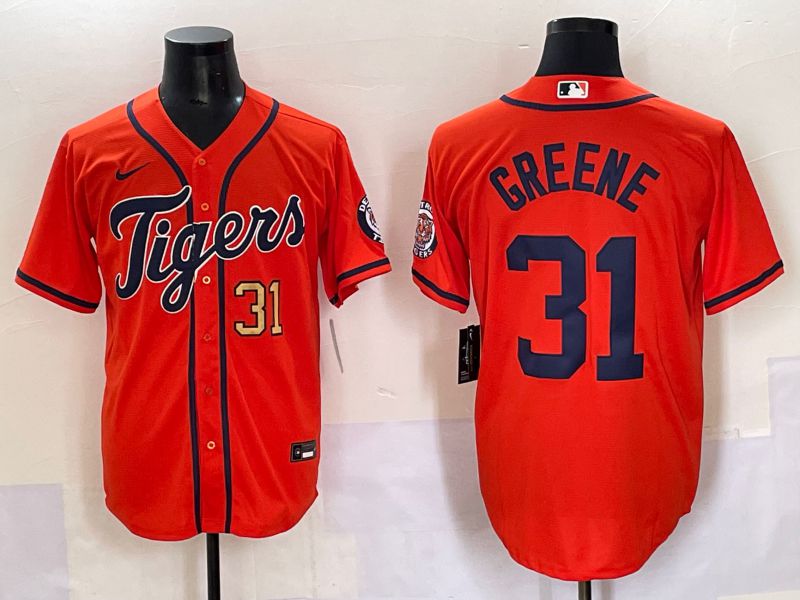 Men 2025 Detroit Tigers #31 Greene Orange Game Nike MLB Jersey style 2->los angeles dodgers->MLB Jersey